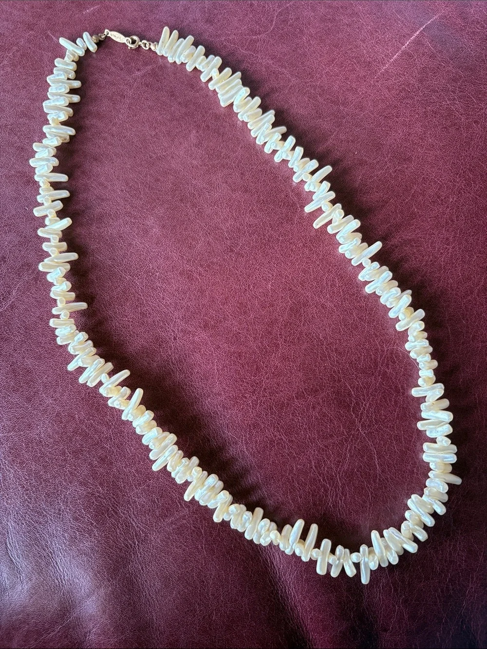 Estate Sale! Elegant Napier Simulated White Stick Pearl 24-inch Necklace